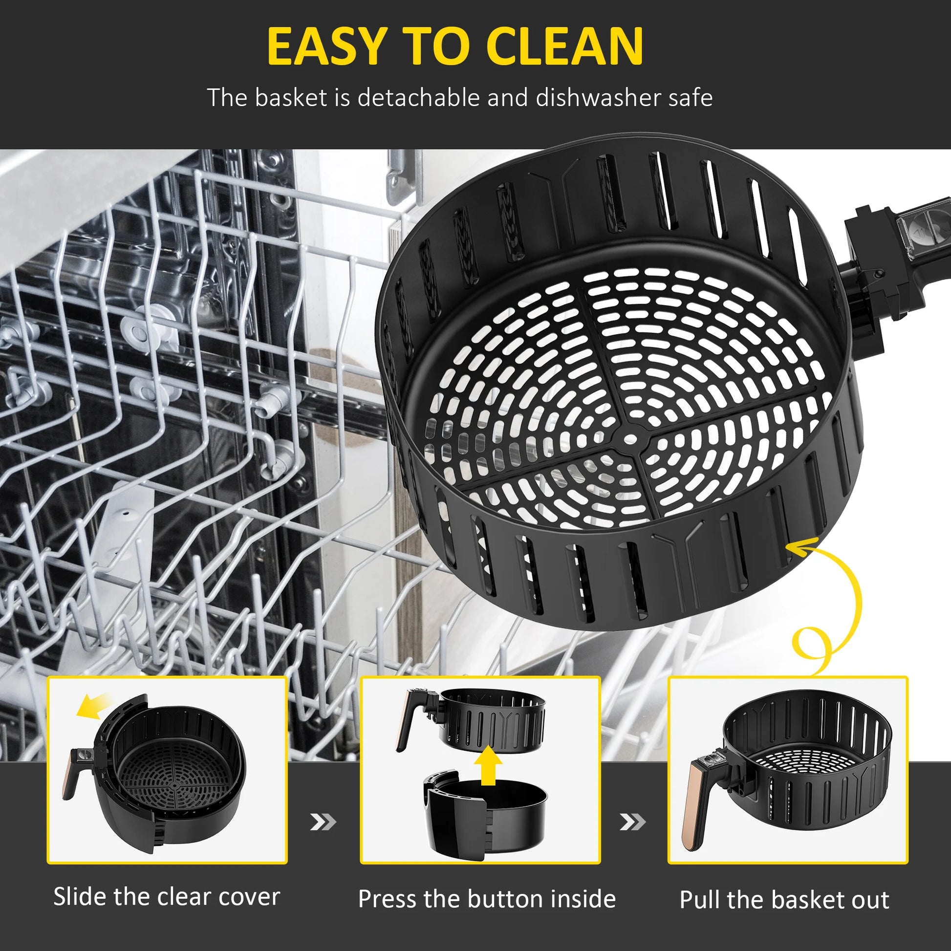 Craft Plus 5.5L digital air fryer with 1700W power and digital display, shown on a kitchen countertop.