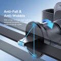 Craft Plus metal air vent mount for smartphones attached to car air vent, holding a smartphone securely in place.