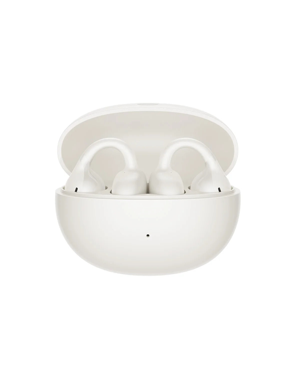Open-ear wireless ear clip earbuds by Craft Plus, showcasing sleek design and comfortable fit for hands-free listening.