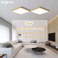 Smart LED ceiling lamp with wood grain finish from Craft Plus, featuring Alexa and Google voice control for modern home lighting.