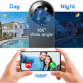 Wireless 1080P video doorbell camera by Craft Plus showing a sleek doorbell unit mounted outside with camera and motion sensor.