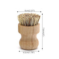 Craft Plus bamboo eco-friendly dish scrub brush with natural bristles for effective kitchen cleaning.