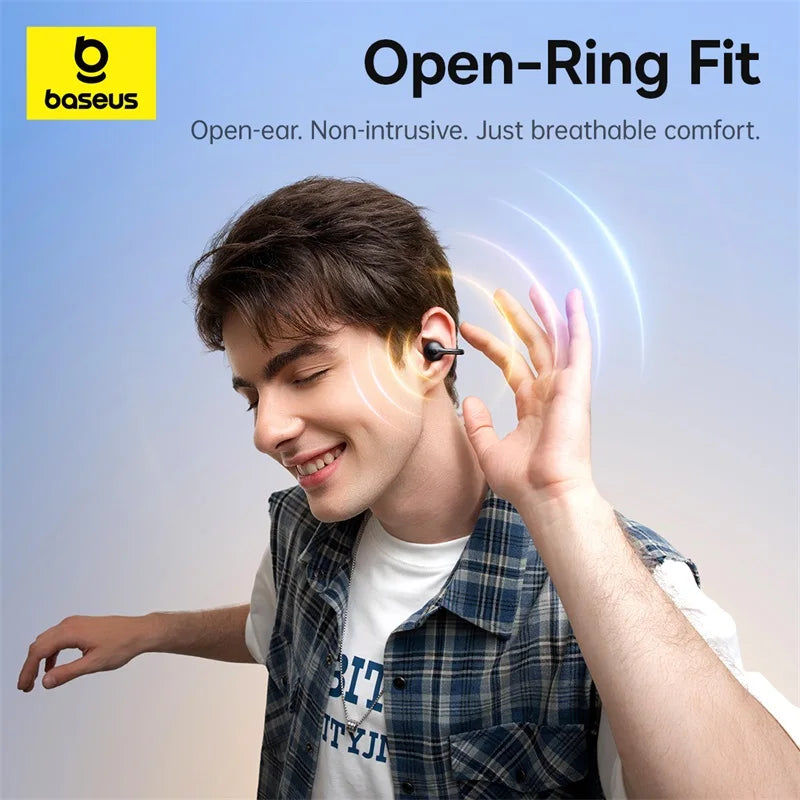 Open-ear wireless ear clip from Craft Plus, showcasing sleek design and comfortable fit for active listening.