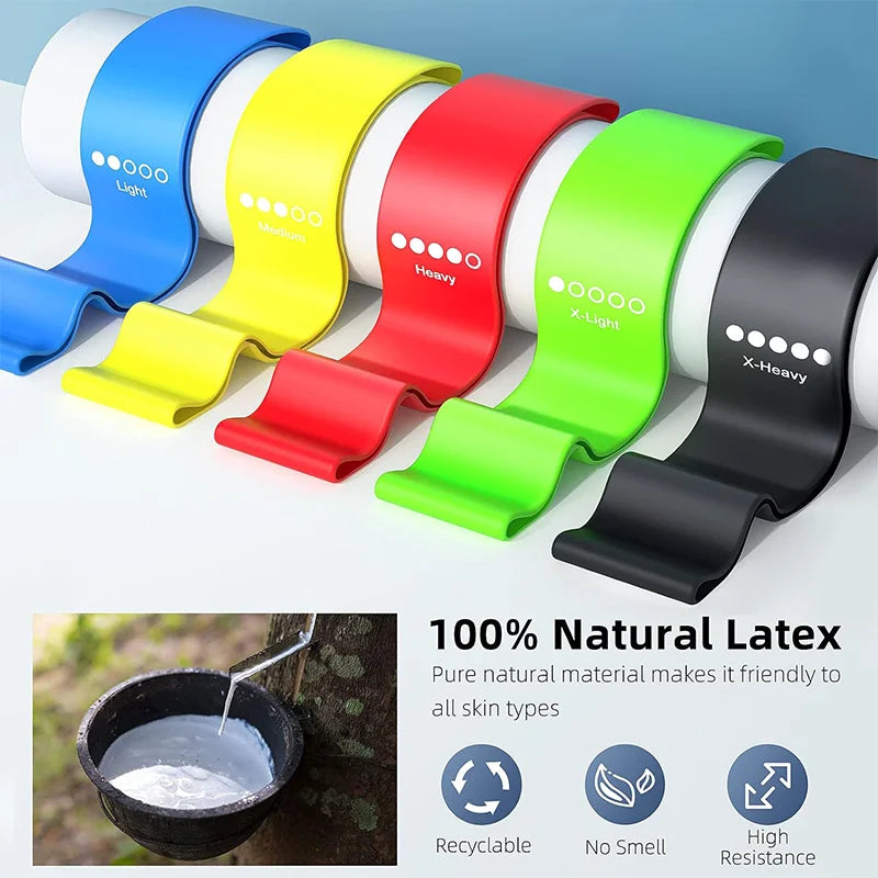 Craft Plus resistance bands set for yoga and fitness training, showing colorful elastic exercise bands on a white background.