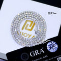 Craft Plus Hip Hop Moissanite Tennis Necklace with sparkling moissanite stones on a silver chain, close-up shot.