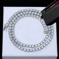 Craft Plus Hip Hop Moissanite Tennis Necklace featuring sparkling moissanite stones on a elegant chain.