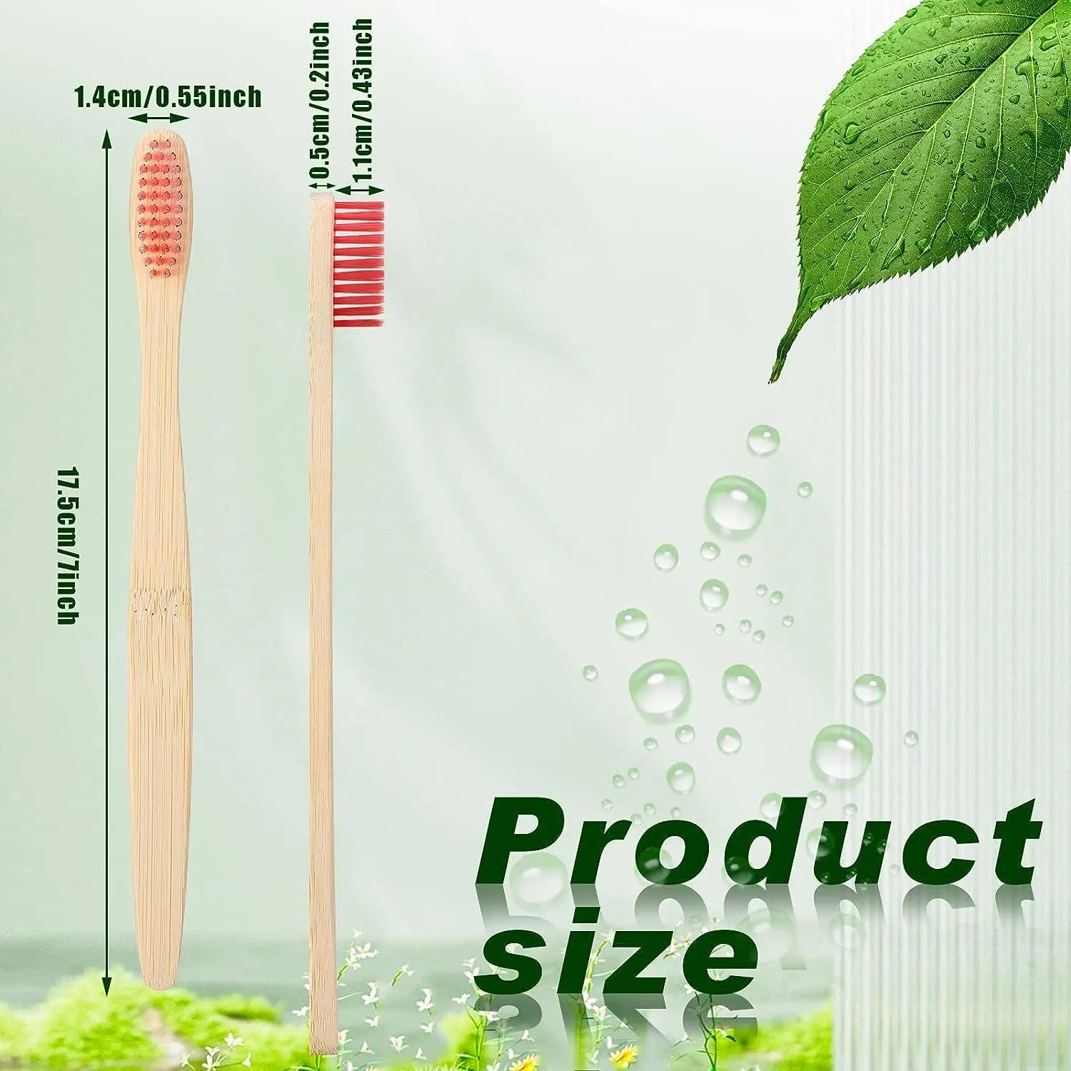 Reusable eco-friendly bamboo toothbrush by Craft Plus with natural bamboo handle and soft bristle head.