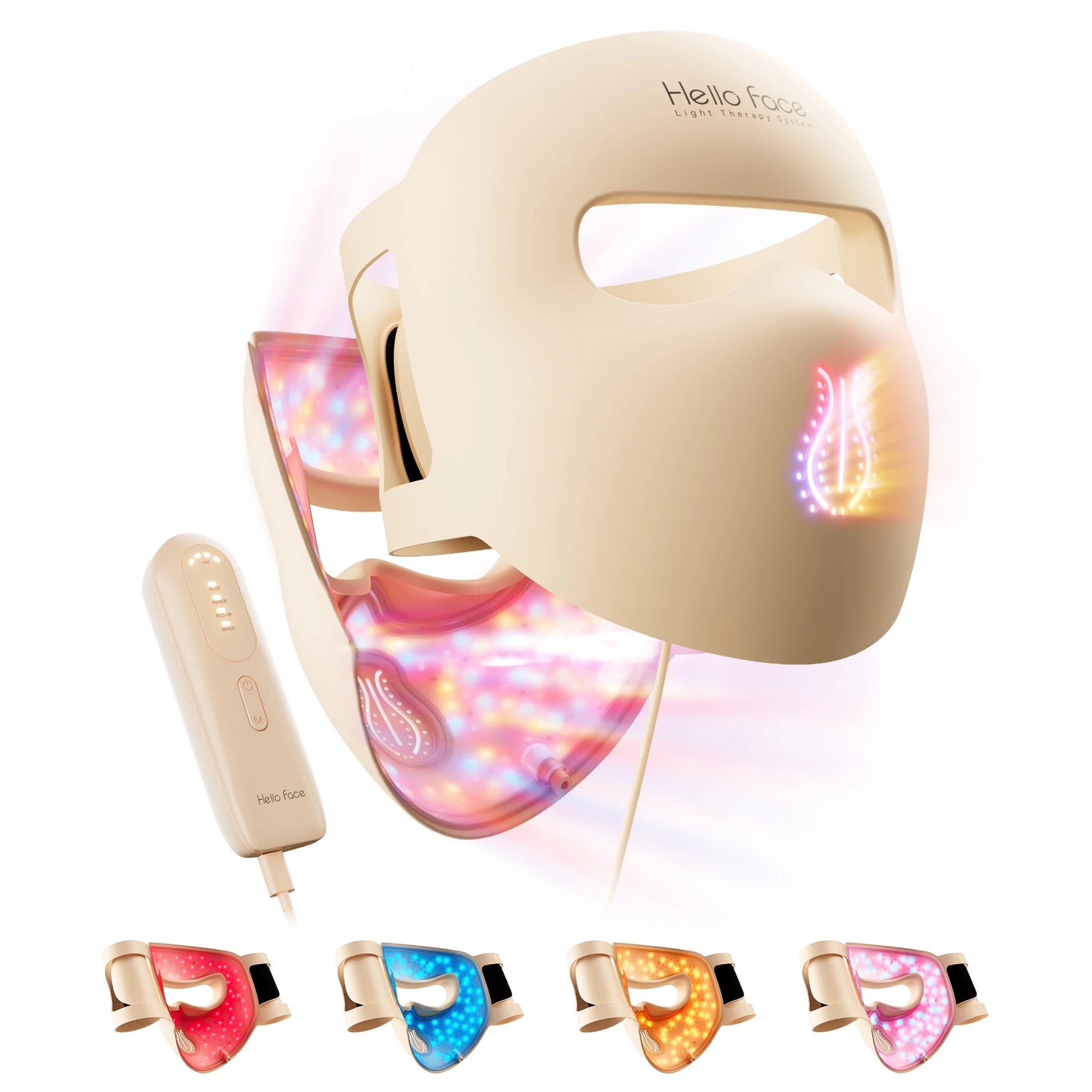 Craft Plus anti-aging and acne treatment LED light therapy mask with adjustable straps and multiple light settings for skin rejuvenation.