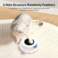 Craft Plus 2-in-1 automatic feather and ball toy for cats and dogs, featuring colorful feathers and a bouncing ball for pet play